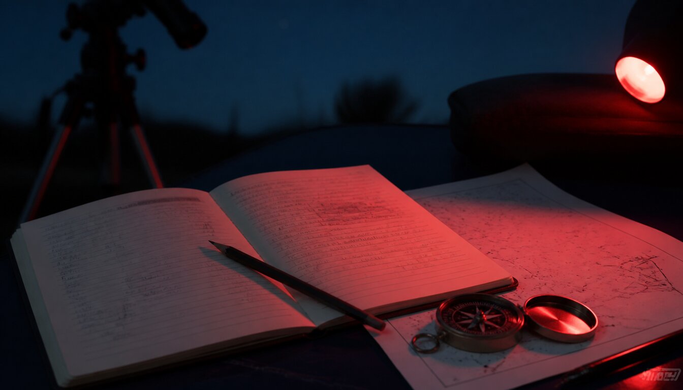 A practical contact field setup with notes and instruments